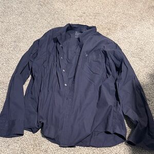 American Eagle Outfitters Dark Blue Dress Shirt